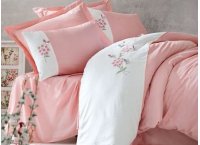 Постельное белье сатин с вышивкой Cotton Box - Sante Pudra (Турция), евро